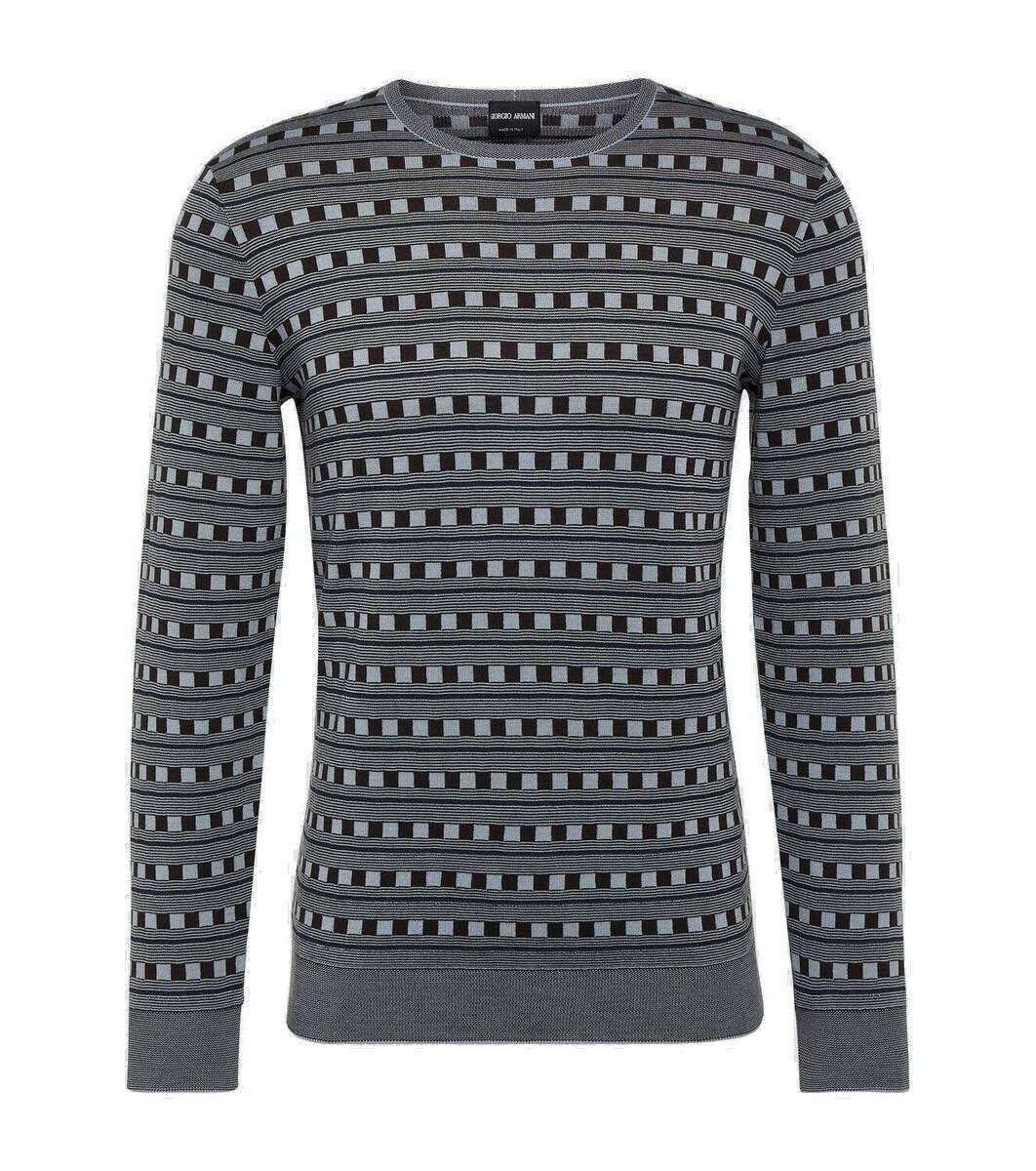 Photo: Giorgio Armani Striped jacquard wool-blend sweater