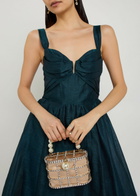 Zimmermann Rebellion Pleated Linen and Silk-blend Midi Dress Teal