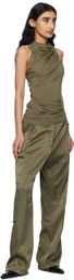 Helmut Lang Khaki Sleeveless Wind Top