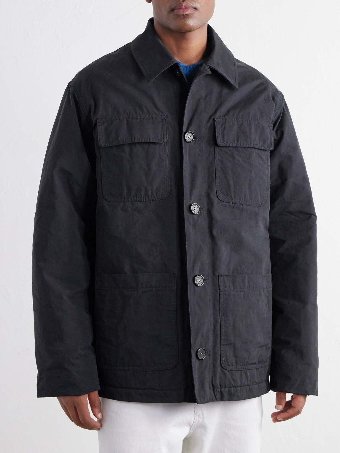Massimo Alba - Gran Torino Padded Canvas Overshirt - Blue