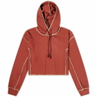 Baserange Women's Omato Cropped Hoodie in Burned Punica