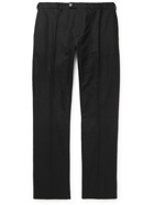 A Kind Of Guise - Straight-Leg Cotton and Linen-Blend Trousers - Black