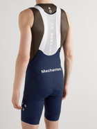 Pas Normal Studios - Mechanism Logo-Print Stretch-Jersey and Mesh Cycling Bib Shorts - Blue