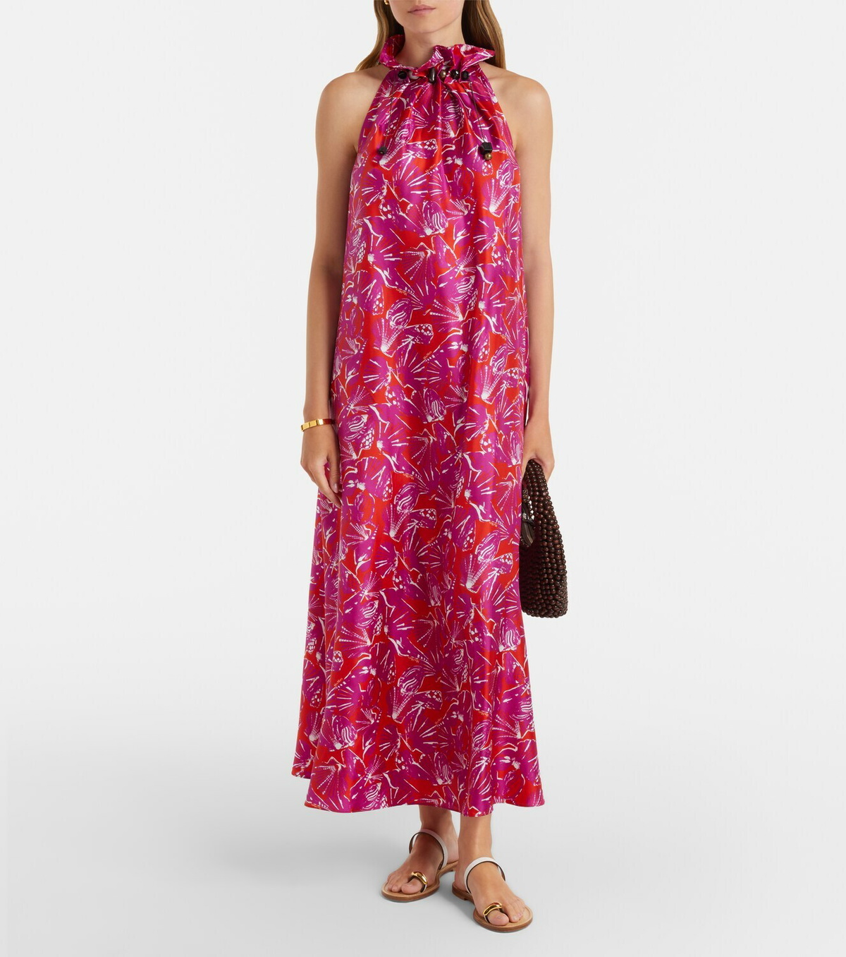 Max Mara Cartone printed silk maxi dress