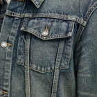 Saint Laurent Men's Fitted Denim Jacket in Amazon Blue