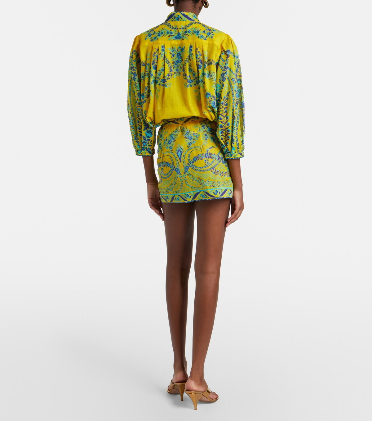 Etro Floral cotton beach cover-up