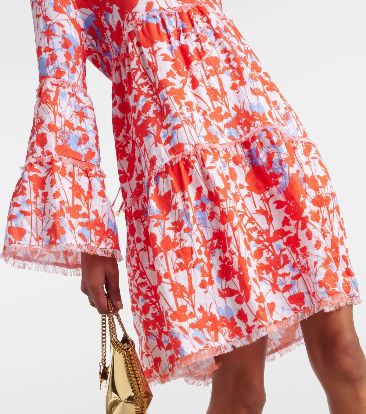 Heidi Klein Deia floral linen kaftan