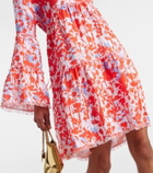 Heidi Klein Deia floral linen kaftan