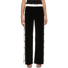 Balmain Black Velour Vented Lounge Pants