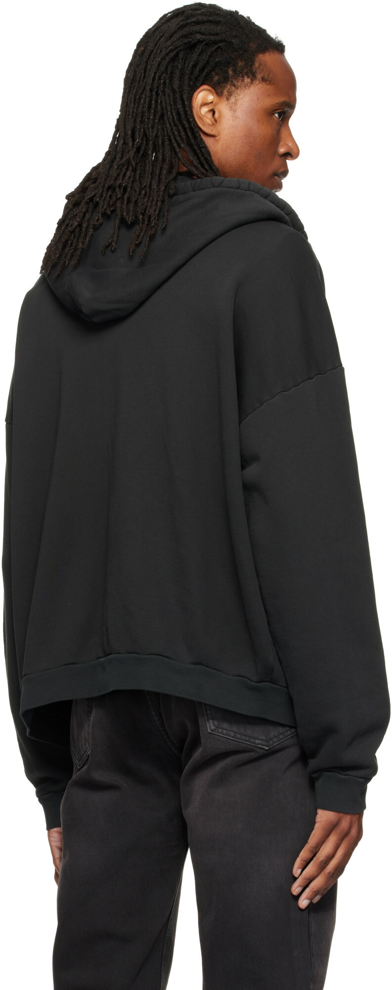 ALEXANDER DIGENOVA Black Zip Up Painter Hoodie