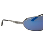 Balenciaga Men's BB0227S Sunglasses in Ruthenium/Blue