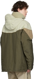 MSGM Off-White & Khaki Padded Jacket