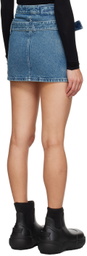 AMBUSH Blue Belted Denim Miniskirt