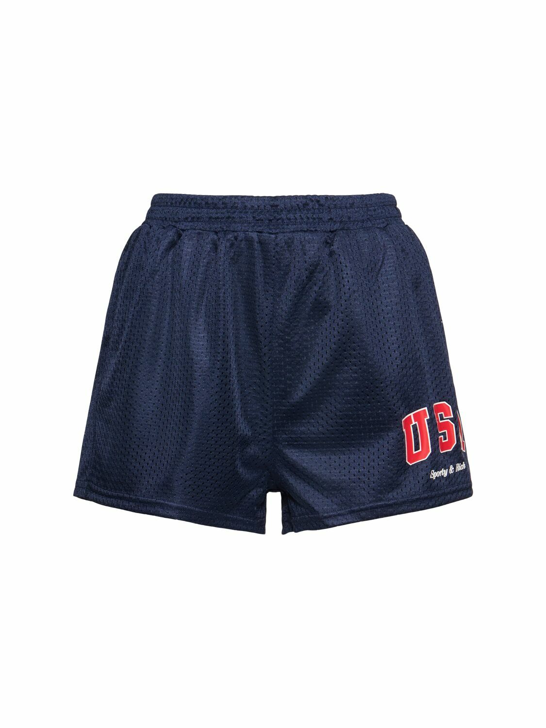 ショートパンツ Sporty & Rich USA Health Club Disco Shorts (50357) SPORTY & RICH Usa Mesh Disco Shorts Sporty & Rich