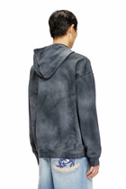 Diesel Hoodie tie-dye with horse graphic print - Sweaters Mens in Grey