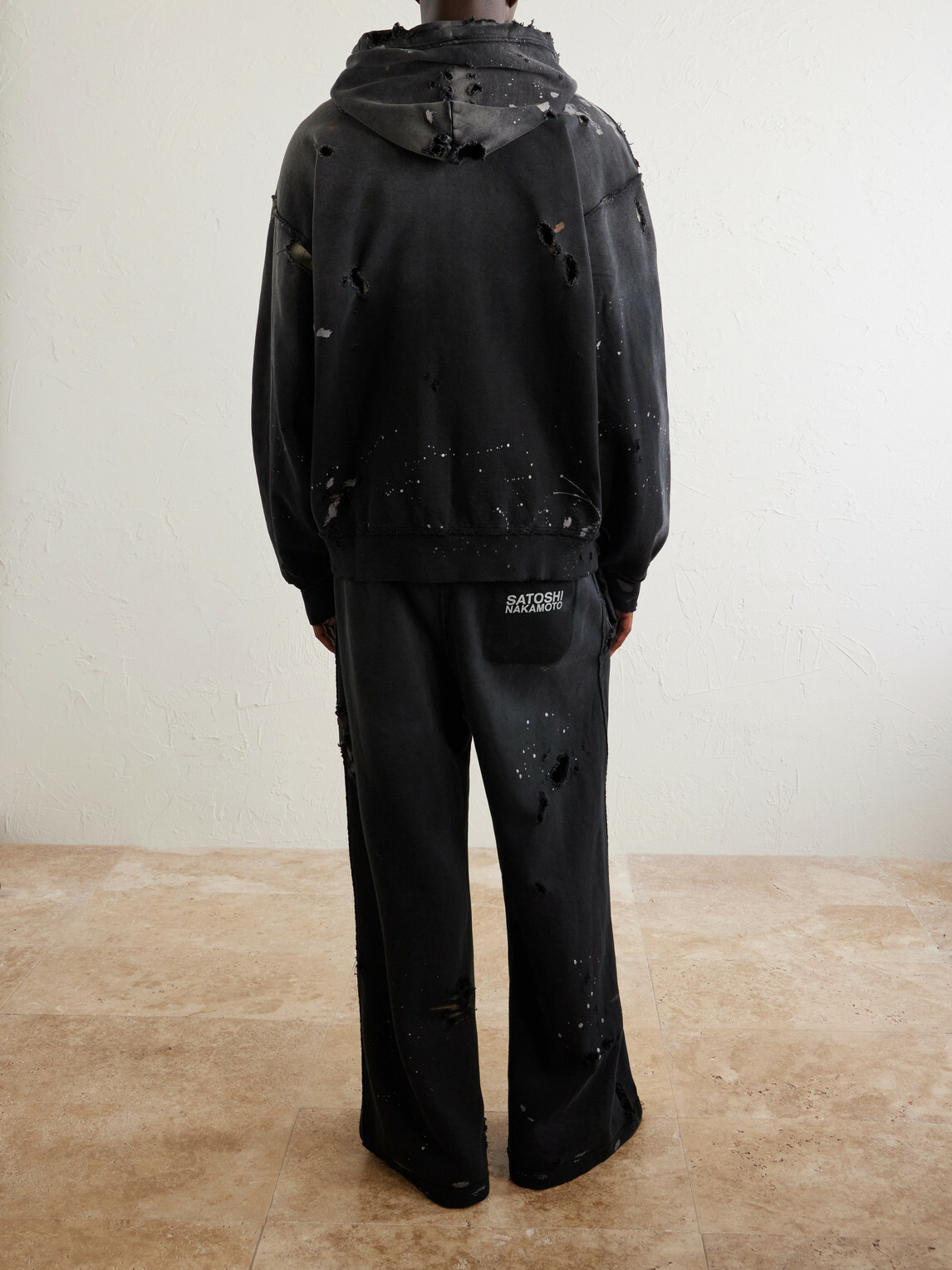 Satoshi Nakamoto - Luke Logo-Printed Cotton-Fleece Zip-Up Hoodie - Black
