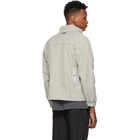 C2H4 Off-White Panelled Intervein Stitch Convertible Track Jacket