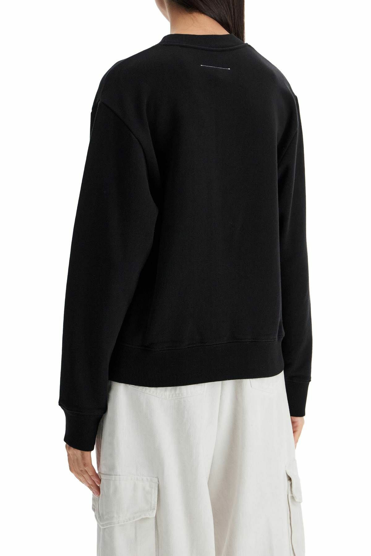 【人気投票 】ハイブランド人気ランキング！ MM6 MAISON Maison MM6 Black sweatshirt bear party MARGIELA カットソー(長袖+七分)