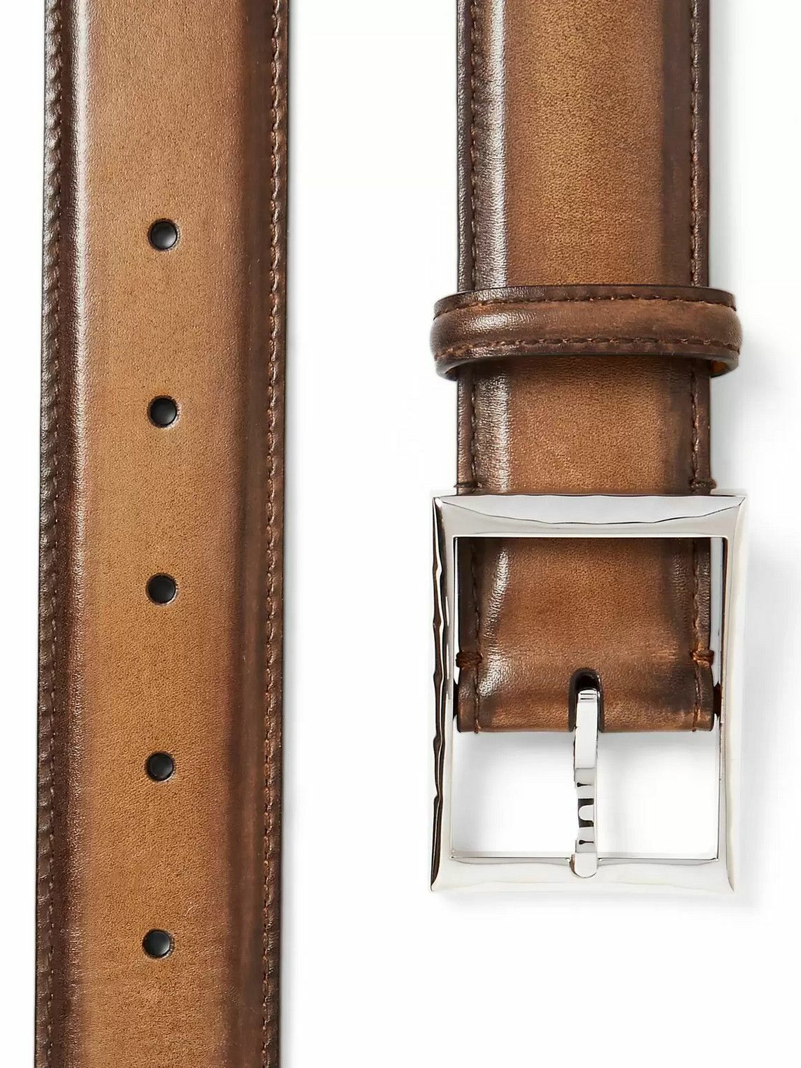Berluti - 3.5cm Brown Classic Leather Belt - Brown