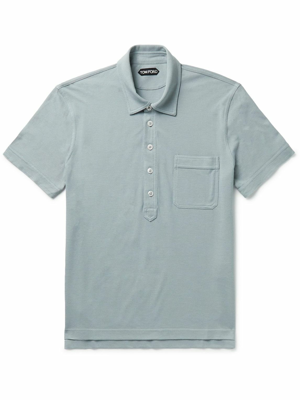TOM FORD 長袖ポロシャツ SILK BLEND PIQUET POLO PIQUET POLO | Tom Ford Fashion