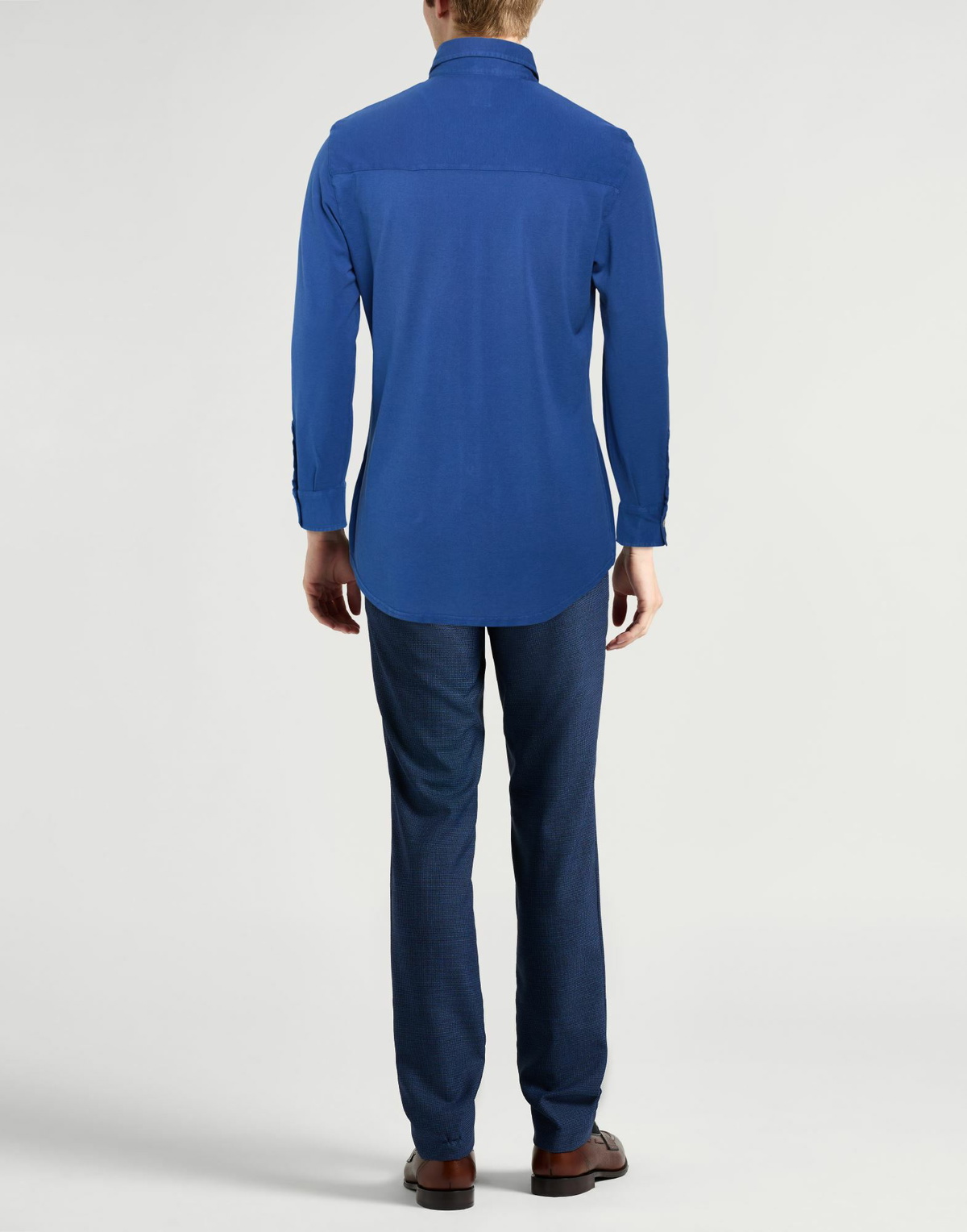 Fedeli Mens Shirt Slate in Blue
