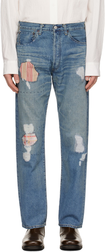 Photo: Junya Watanabe Blue Levi's Edition Cotton Selvedge Garment Treated Jeans
