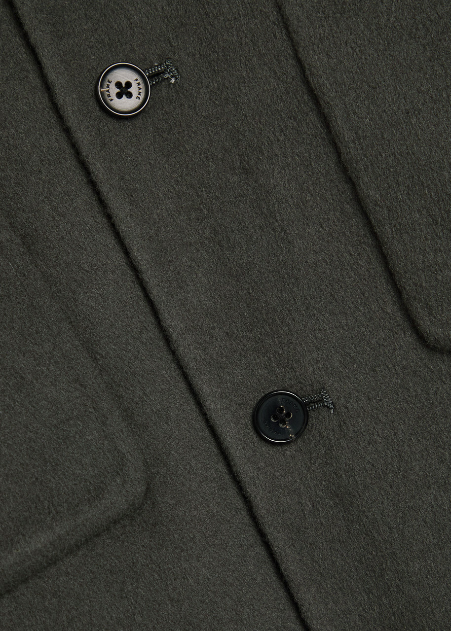 Frame Trucker Wool Overshirt Charcoal