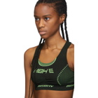 MISBHV Black and Green Active Future Bra