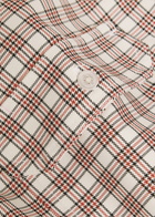Willy Chavarria Corcoran Checked Twill Shirt Red And White