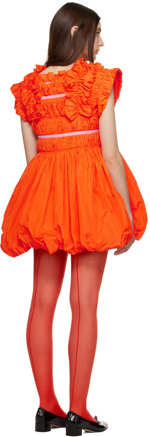 Molly Goddard Orange Stella Minidress