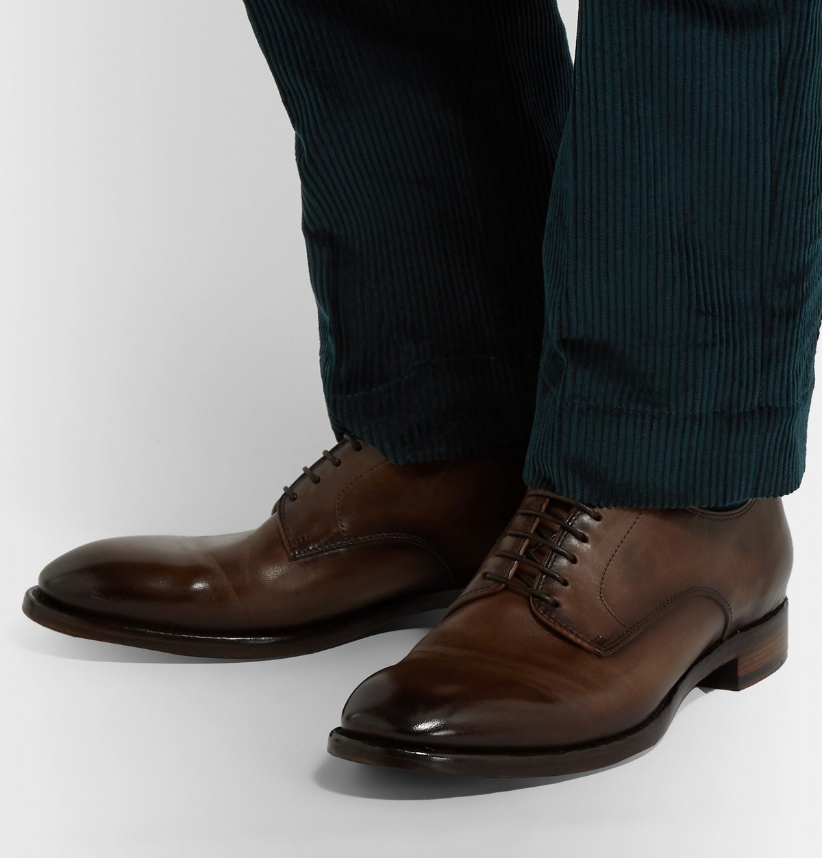 Officine Creative - Emory Burnished-Leather Oxford Shoes - Brown ...