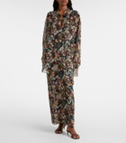 Khaite Taja floral silk slip dress