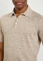 Brunello Cucinelli Linen and Cotton-blend Polo Shirt Beige