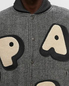 By Parra Rounded Par Varsity Jacket Grey Bomber Jackets