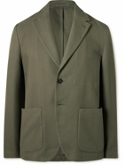 Mr P. - Unstructured Waffle-Knit Organic Cotton Suit Jacket - Green