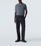 Brioni Leather-trimmed suede sandals