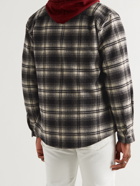 A.P.C. - Leo Checked Wool-Blend Flannel Shirt - Black