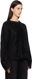 TOTEME Black Boxy Alpaca Knit Sweater