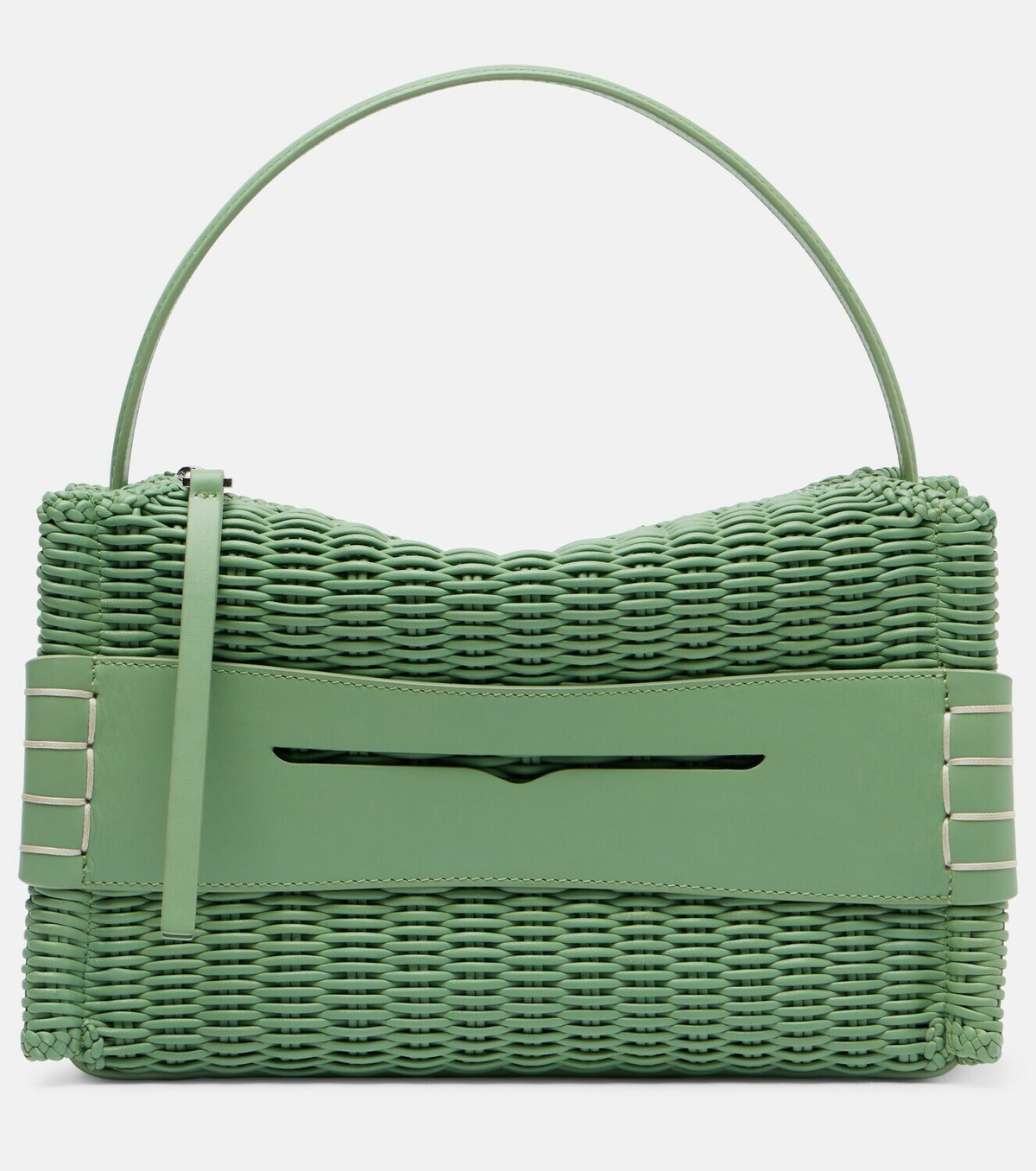 JW Anderson Loafer woven leather top-handle bag