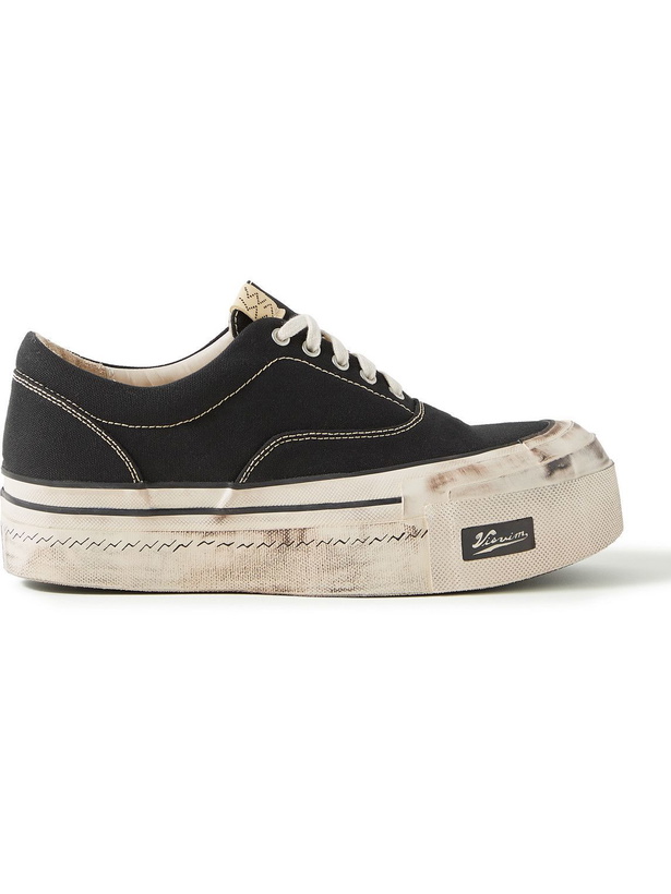 Photo: Visvim - Logan Deck II G.Patten Distressed Canvas Sneakers - Black