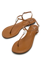 Giuseppe Zanotti Hobby 10 Crystal-embellished Leather Sandals Brown