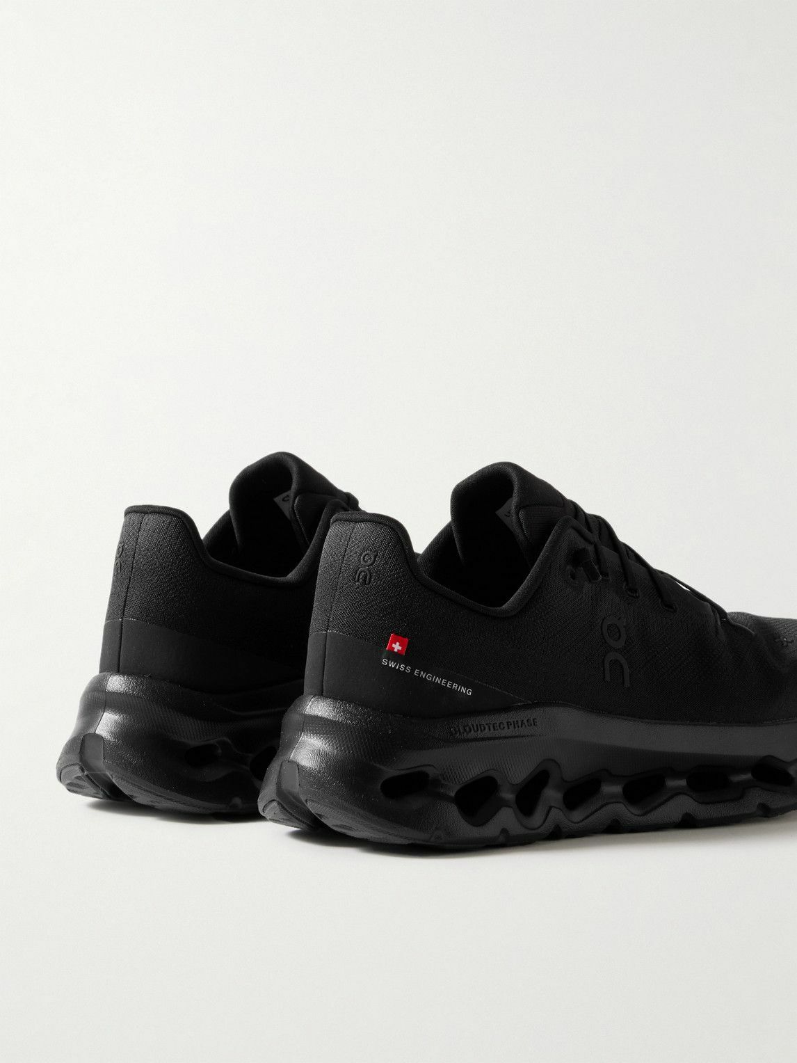 ON - Cloudtilt Stretch-Knit Sneakers - Black On