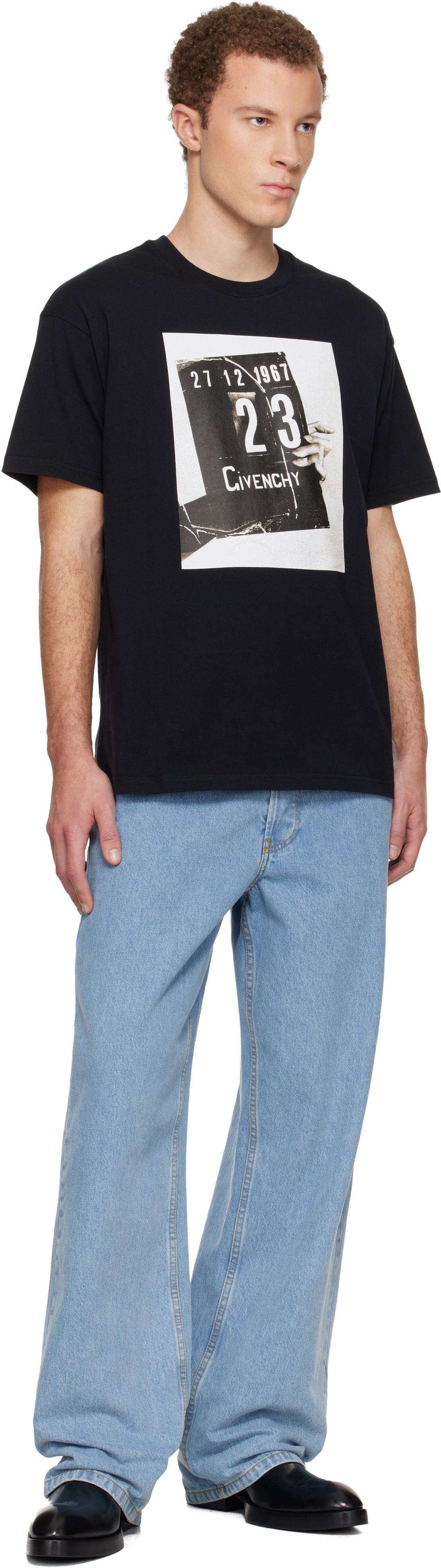 Givenchy Black Clapperboard Print T-shirt