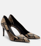 Khaite Jett snake-effect leather d'Orsay pumps