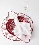 Cabana Botanica set of 2 embroidered linen placemats