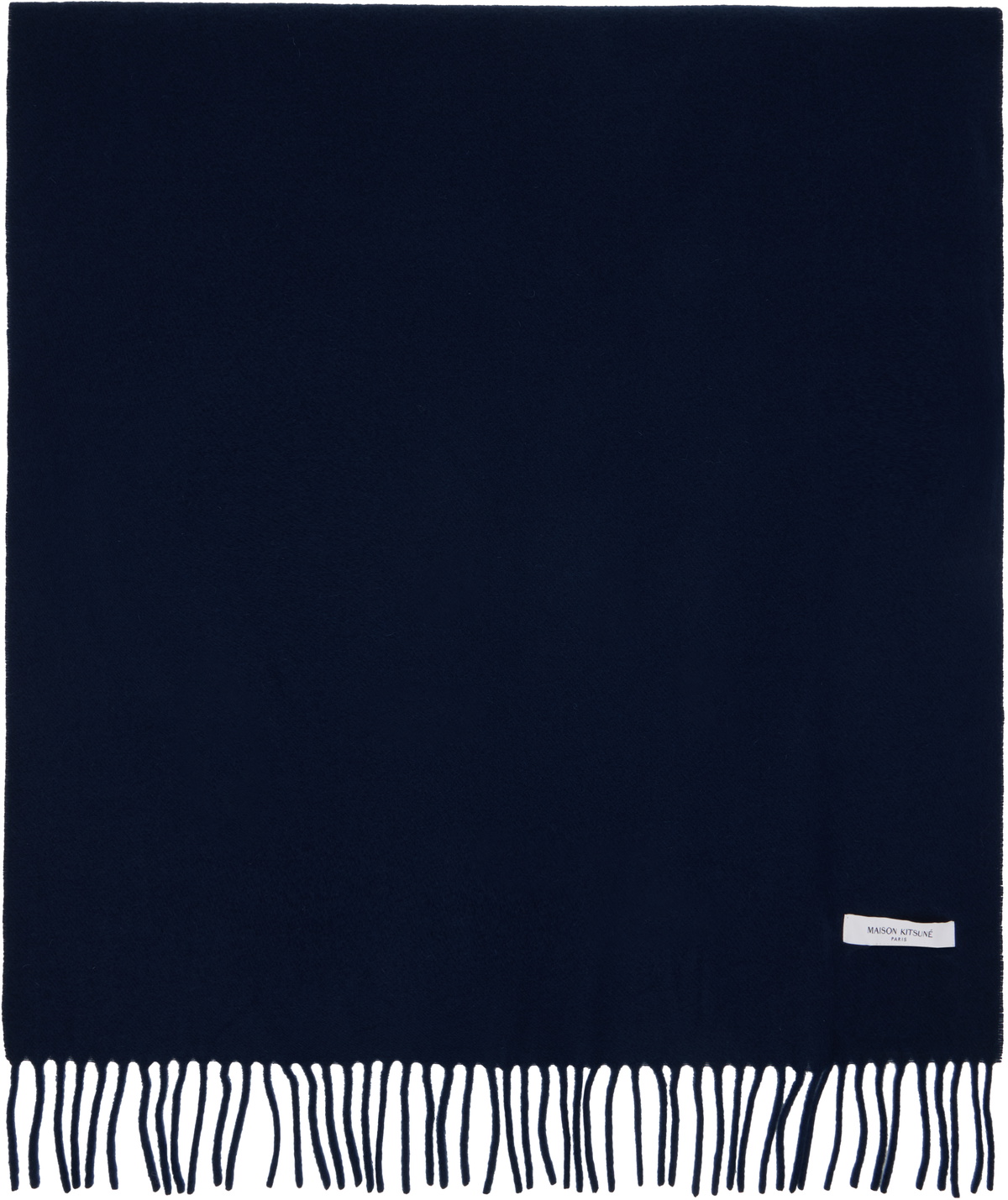 Maison Kitsuné Navy Fox Head Scarf