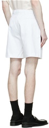 Bless White Cotton Shorts
