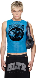 Jean Paul Gaultier Blue Shayne Oliver Edition Earth Tank Top