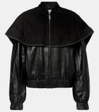 JW Anderson Caped leather jacket