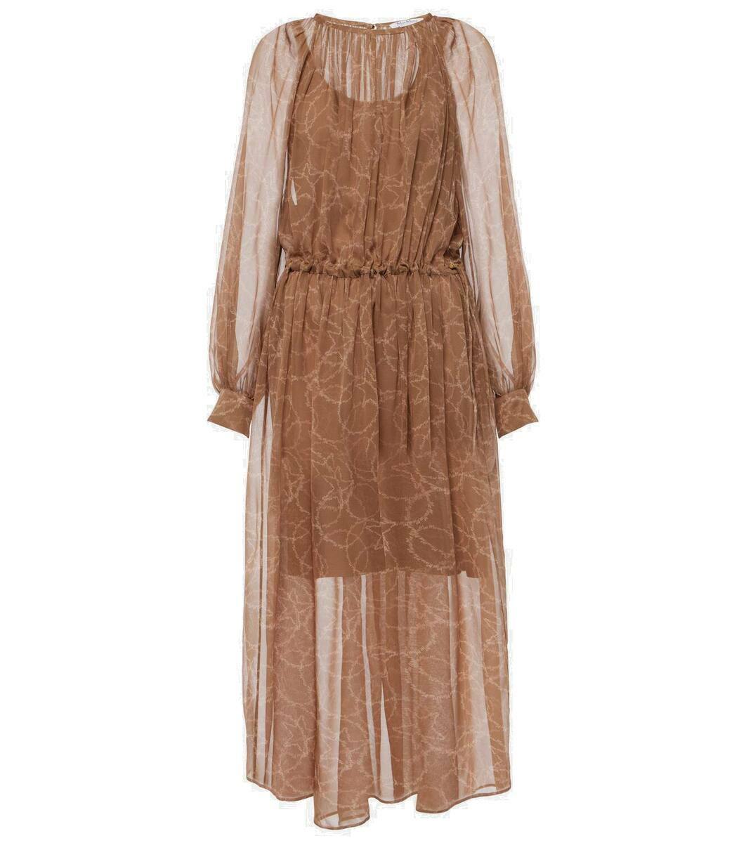Max Mara Sheer silk georgette midi dress Max Mara